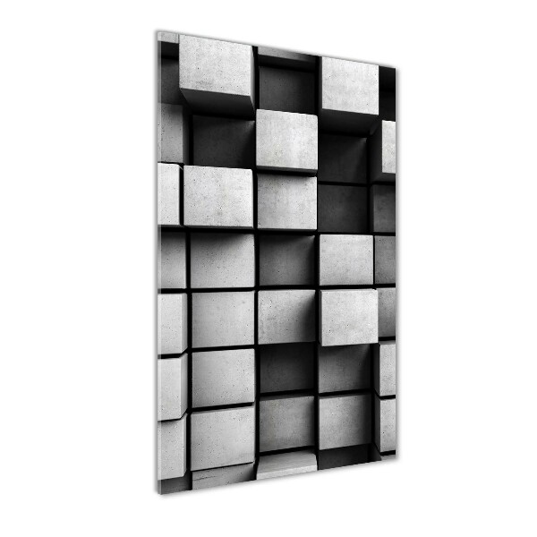 Cuadro decorativo en cristal con canto pulido vertical Abstracción