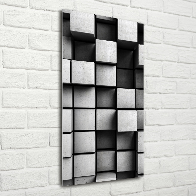 Cuadro decorativo en cristal con canto pulido vertical Abstracción