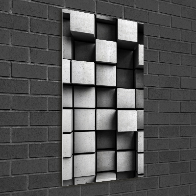 Cuadro decorativo en cristal con canto pulido vertical Abstracción