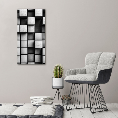 Cuadro decorativo en cristal con canto pulido vertical Abstracción