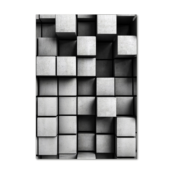 Cuadro decorativo en cristal con canto pulido vertical Abstracción