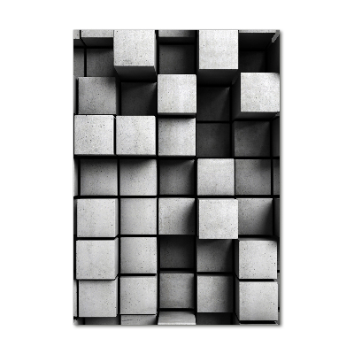 Cuadro decorativo en cristal con canto pulido vertical Abstracción