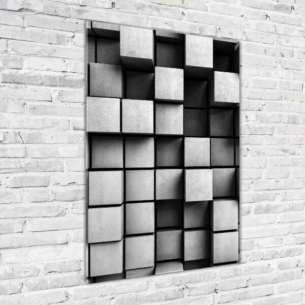 Cuadro decorativo en cristal con canto pulido vertical Abstracción