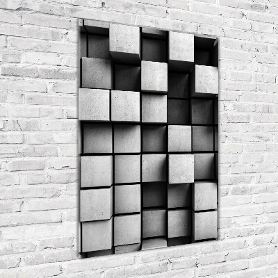 Cuadro decorativo en cristal con canto pulido vertical Abstracción