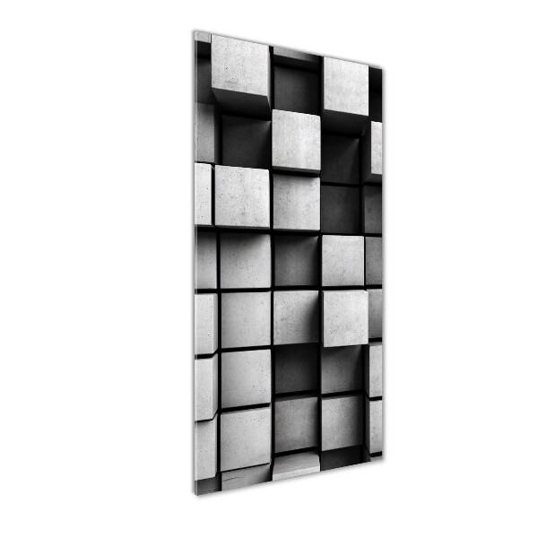 Cuadro decorativo en cristal con canto pulido vertical Abstracción