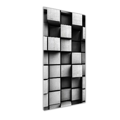 Cuadro decorativo en cristal con canto pulido vertical Abstracción