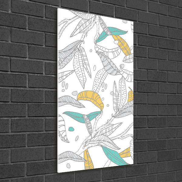 Foto obraz na szkle pionowy Kolorowe liście