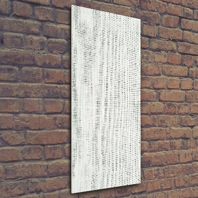 Fotocuadro de cristal elegante para hogar vertical Lienzo de lino blanco