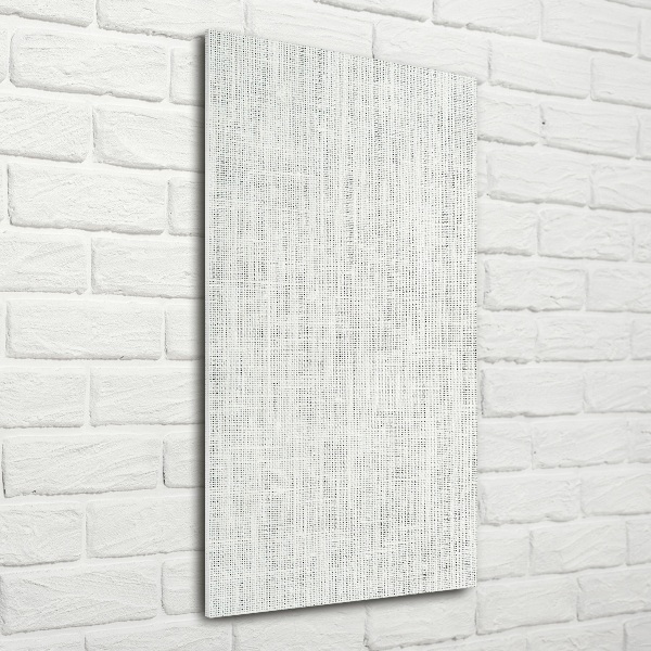 Fotocuadro de cristal elegante para hogar vertical Lienzo de lino blanco