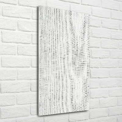 Fotocuadro de cristal elegante para hogar vertical Lienzo de lino blanco