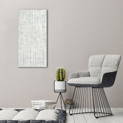 Fotocuadro de cristal elegante para hogar vertical Lienzo de lino blanco