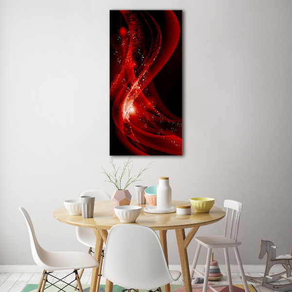 Cuadro decorativo en cristal con canto pulido vertical Fondo abstracto