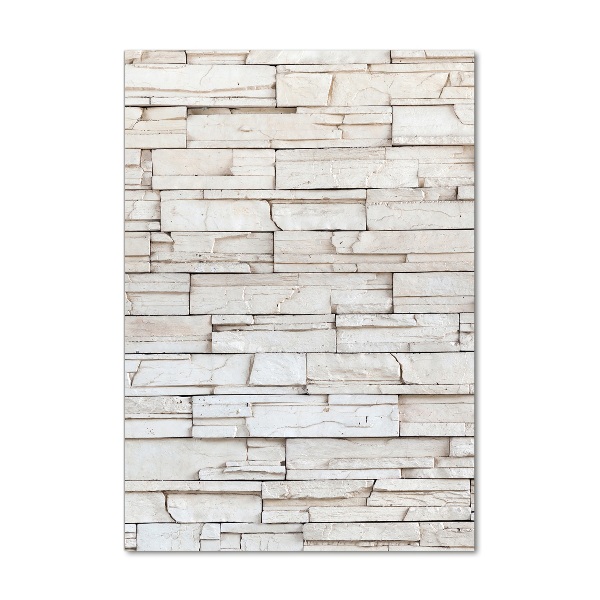 Cuadro decorativo en cristal con canto pulido vertical Muro de piedra