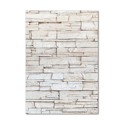 Cuadro decorativo en cristal con canto pulido vertical Muro de piedra