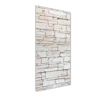Cuadro decorativo en cristal con canto pulido vertical Muro de piedra