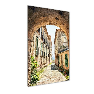 Cuadro de vidrio templado 4mm para pared vertical calles italianas