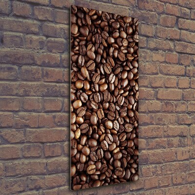 Cuadro de vidrio templado 4mm para pared vertical Granos de café