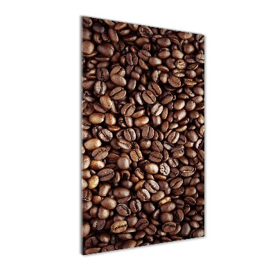 Cuadro de vidrio templado 4mm para pared vertical Granos de café