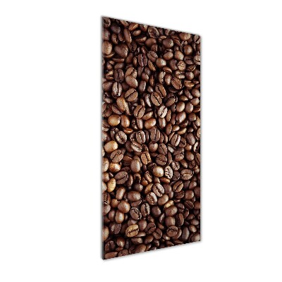 Cuadro de vidrio templado 4mm para pared vertical Granos de café