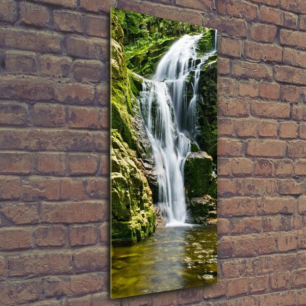 Fotocuadro de cristal elegante para hogar vertical Cascada