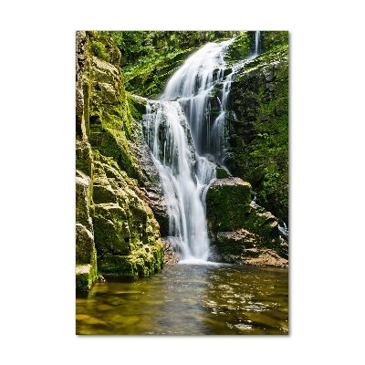 Fotocuadro de cristal elegante para hogar vertical Cascada