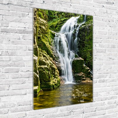 Fotocuadro de cristal elegante para hogar vertical Cascada