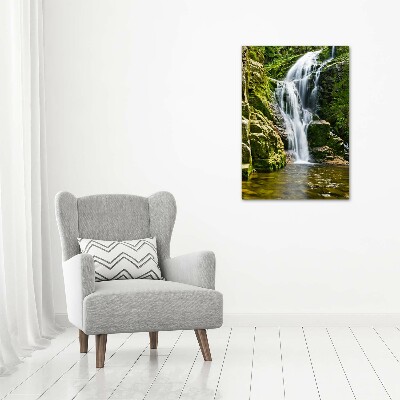 Fotocuadro de cristal elegante para hogar vertical Cascada