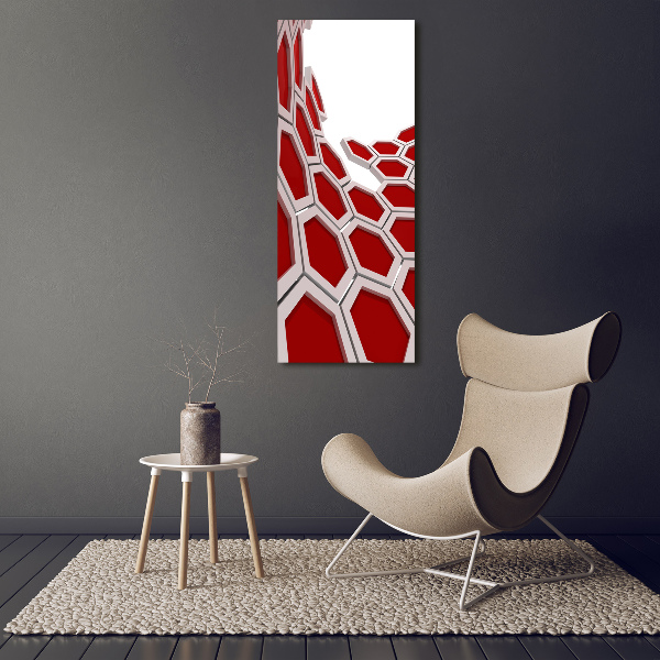 Cuadro de vidrio templado 4mm para pared vertical Abstracción 3D