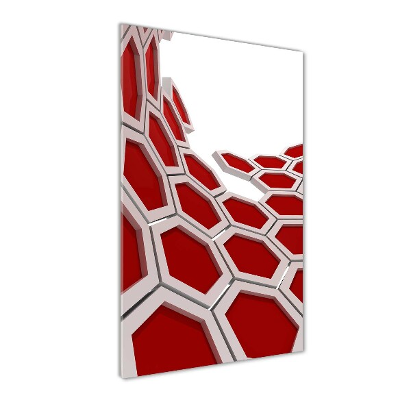 Cuadro de vidrio templado 4mm para pared vertical Abstracción 3D