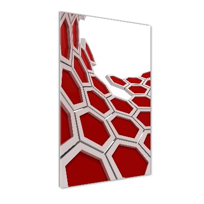 Cuadro de vidrio templado 4mm para pared vertical Abstracción 3D