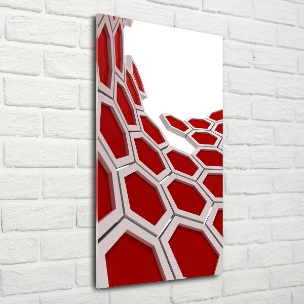 Cuadro de vidrio templado 4mm para pared vertical Abstracción 3D