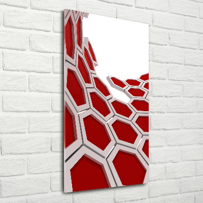 Cuadro de vidrio templado 4mm para pared vertical Abstracción 3D