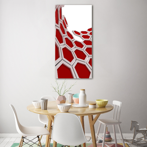 Cuadro de vidrio templado 4mm para pared vertical Abstracción 3D