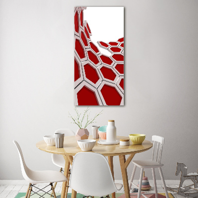Cuadro de vidrio templado 4mm para pared vertical Abstracción 3D