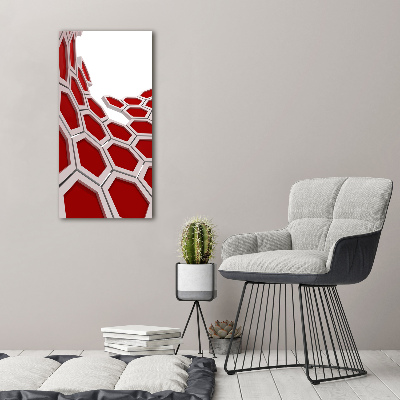 Cuadro de vidrio templado 4mm para pared vertical Abstracción 3D