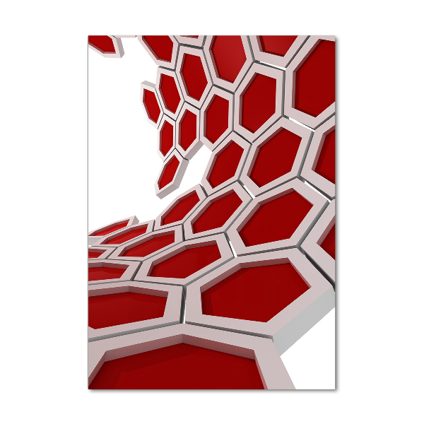 Cuadro de vidrio templado 4mm para pared vertical Abstracción 3D