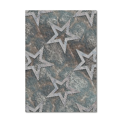 Cuadro decorativo en cristal con canto pulido vertical Estrellas de piedra