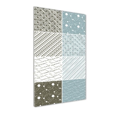 Cuadro de vidrio templado 4mm para pared vertical Patrones geométricos