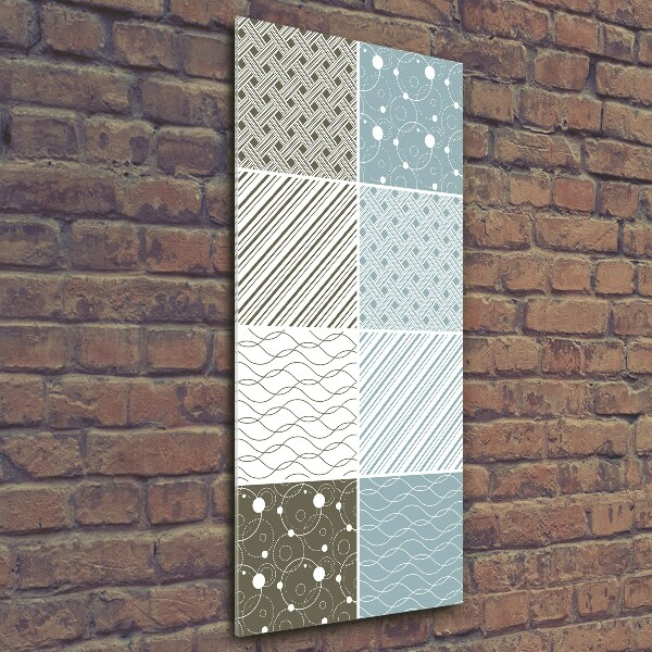 Cuadro de vidrio templado 4mm para pared vertical Patrones geométricos