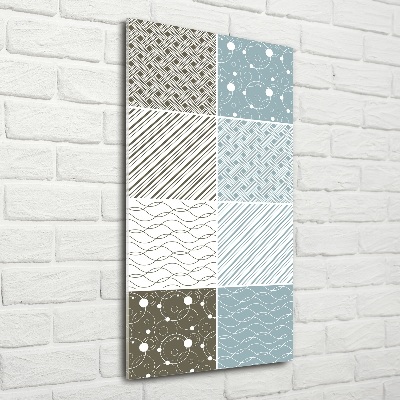 Cuadro de vidrio templado 4mm para pared vertical Patrones geométricos