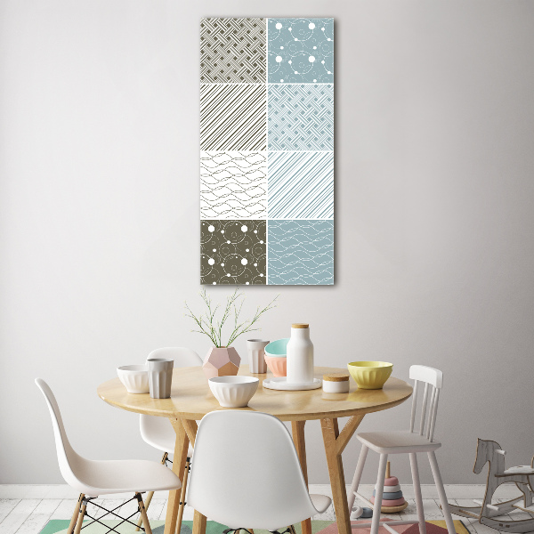 Cuadro de vidrio templado 4mm para pared vertical Patrones geométricos