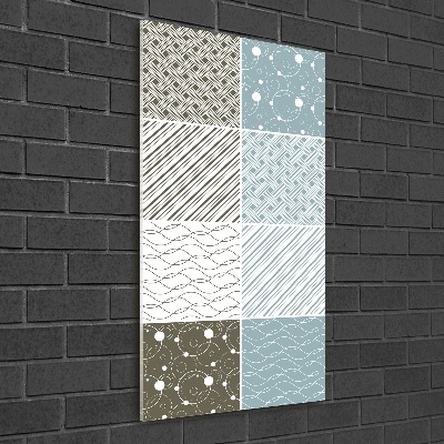 Cuadro de vidrio templado 4mm para pared vertical Patrones geométricos