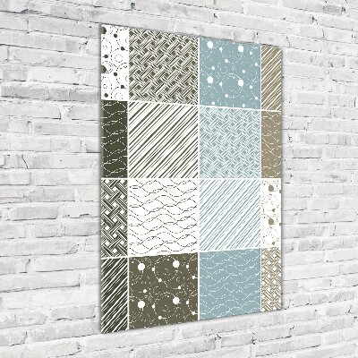 Cuadro de vidrio templado 4mm para pared vertical Patrones geométricos