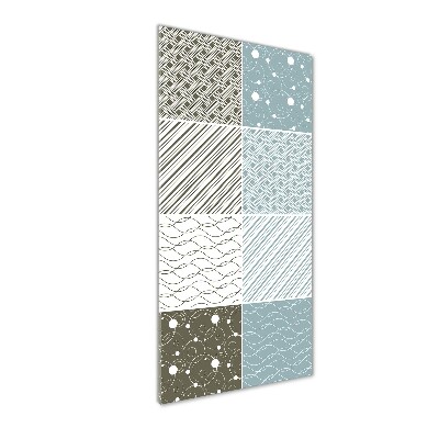 Cuadro de vidrio templado 4mm para pared vertical Patrones geométricos