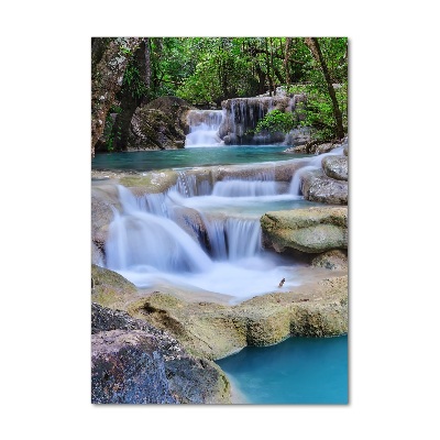 Cuadro de vidrio templado 4mm para pared vertical Cascada de Tailandia