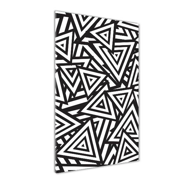 Cuadro de vidrio templado 4mm para pared vertical Fondo de triángulos
