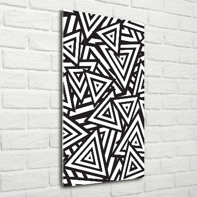 Cuadro de vidrio templado 4mm para pared vertical Fondo de triángulos