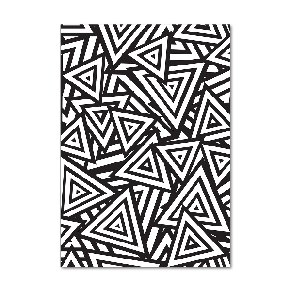 Cuadro de vidrio templado 4mm para pared vertical Fondo de triángulos