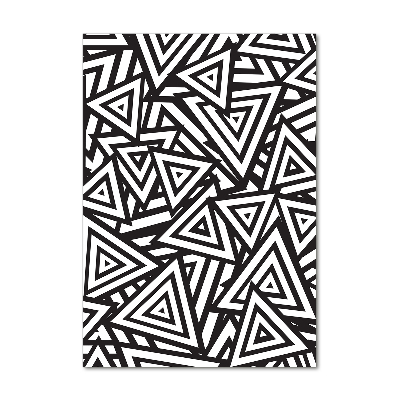 Cuadro de vidrio templado 4mm para pared vertical Fondo de triángulos