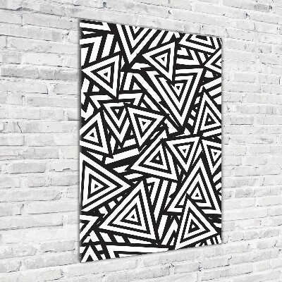Cuadro de vidrio templado 4mm para pared vertical Fondo de triángulos